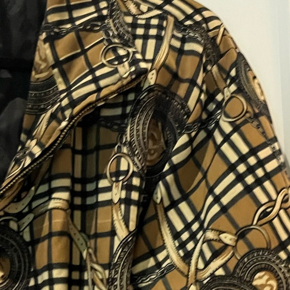 Vintage '90s Y2K Plaid Chain Print Relaxed Fit Equestrian Jacket - Picture 8 of 11